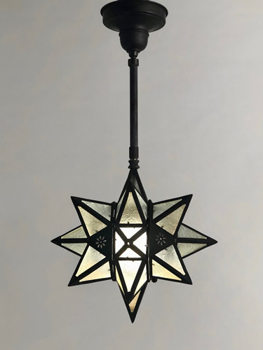 Leaded Glass Star Pendant Light